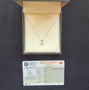 14k white gold diamond necklace